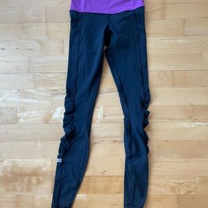 Purple and Black Leggings